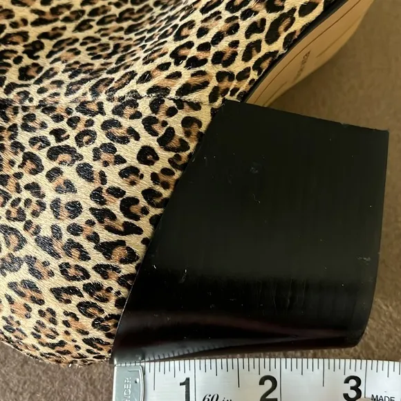 🆕 DOLCE VITA Leopard Calf Hair Ankle Booties western style heel - Size 8.5