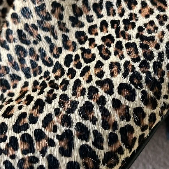 🆕 DOLCE VITA Leopard Calf Hair Ankle Booties western style heel - Size 8.5