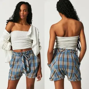 🖤 Free People Las Palmas Shorts in Blue Combo Size XS