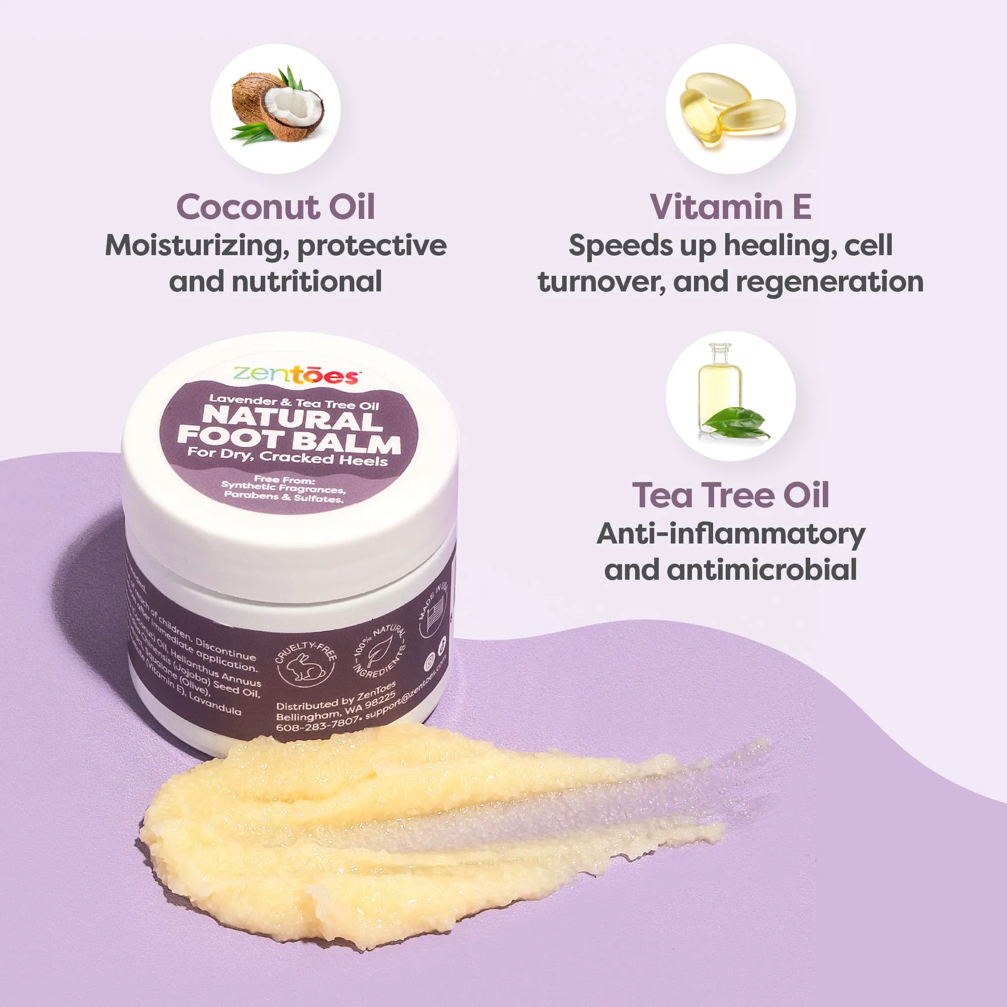 100% Natural Hydrating Foot Balm