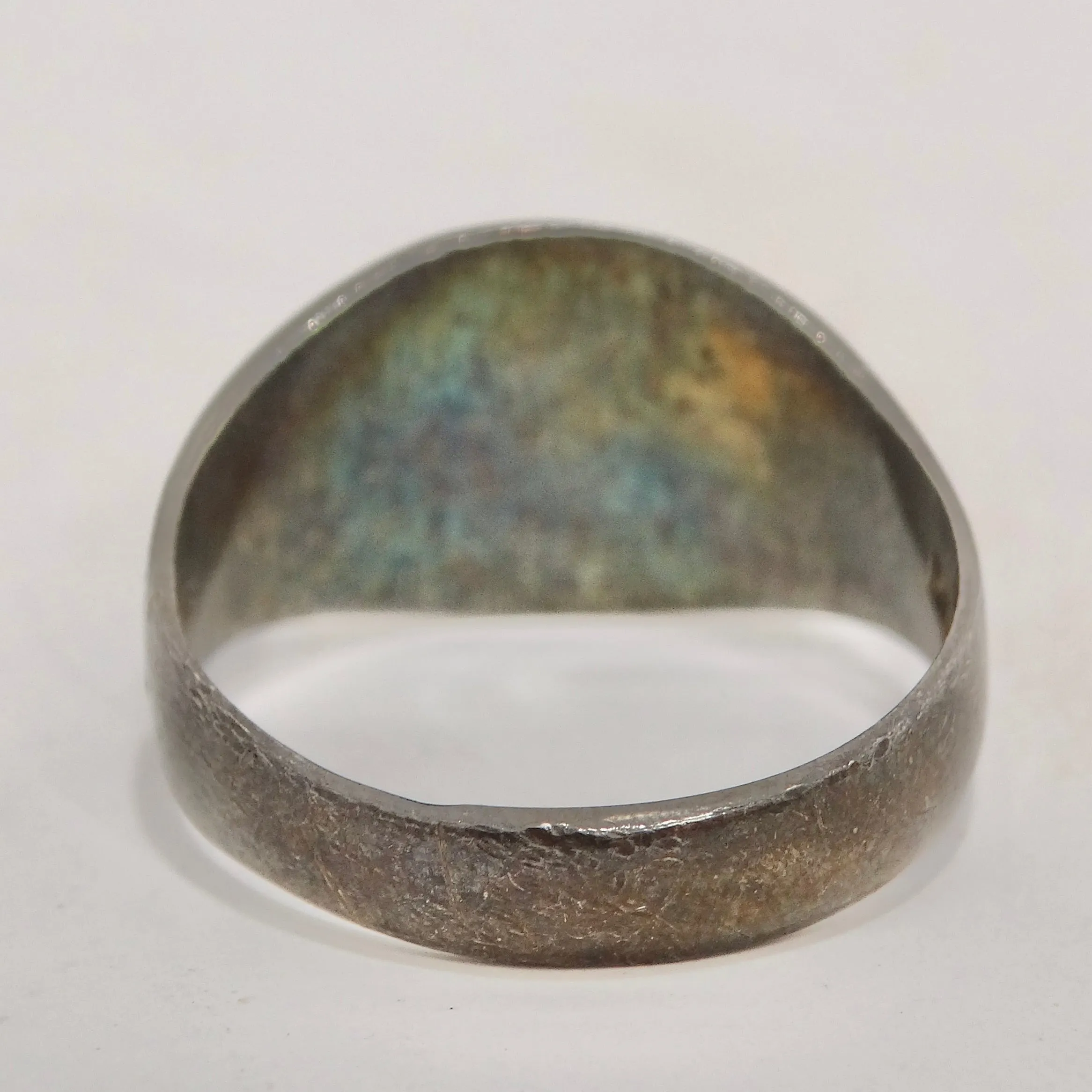 1950s Silver Synthetic Ruby Ring