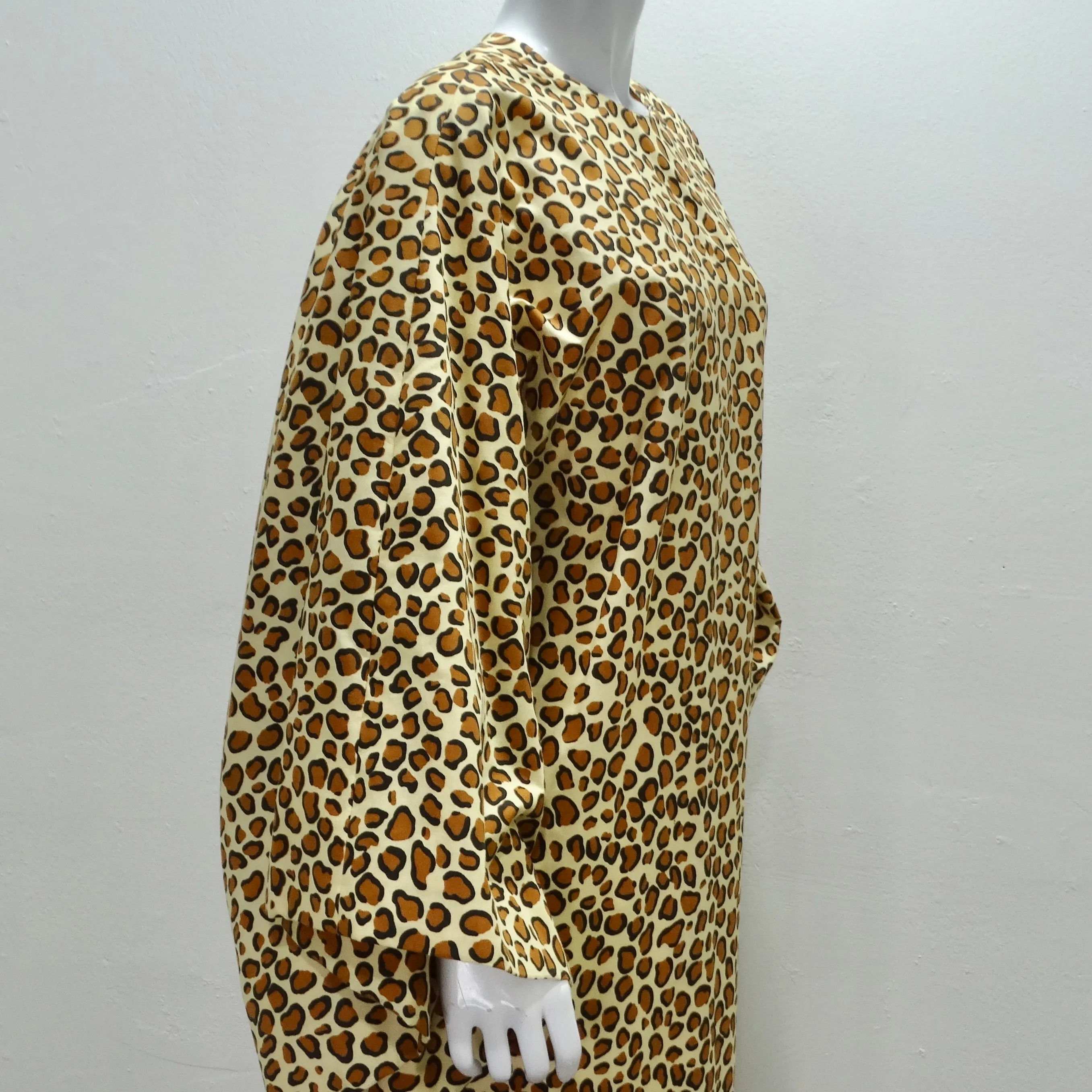 1980s Leopard Kaftan Dress