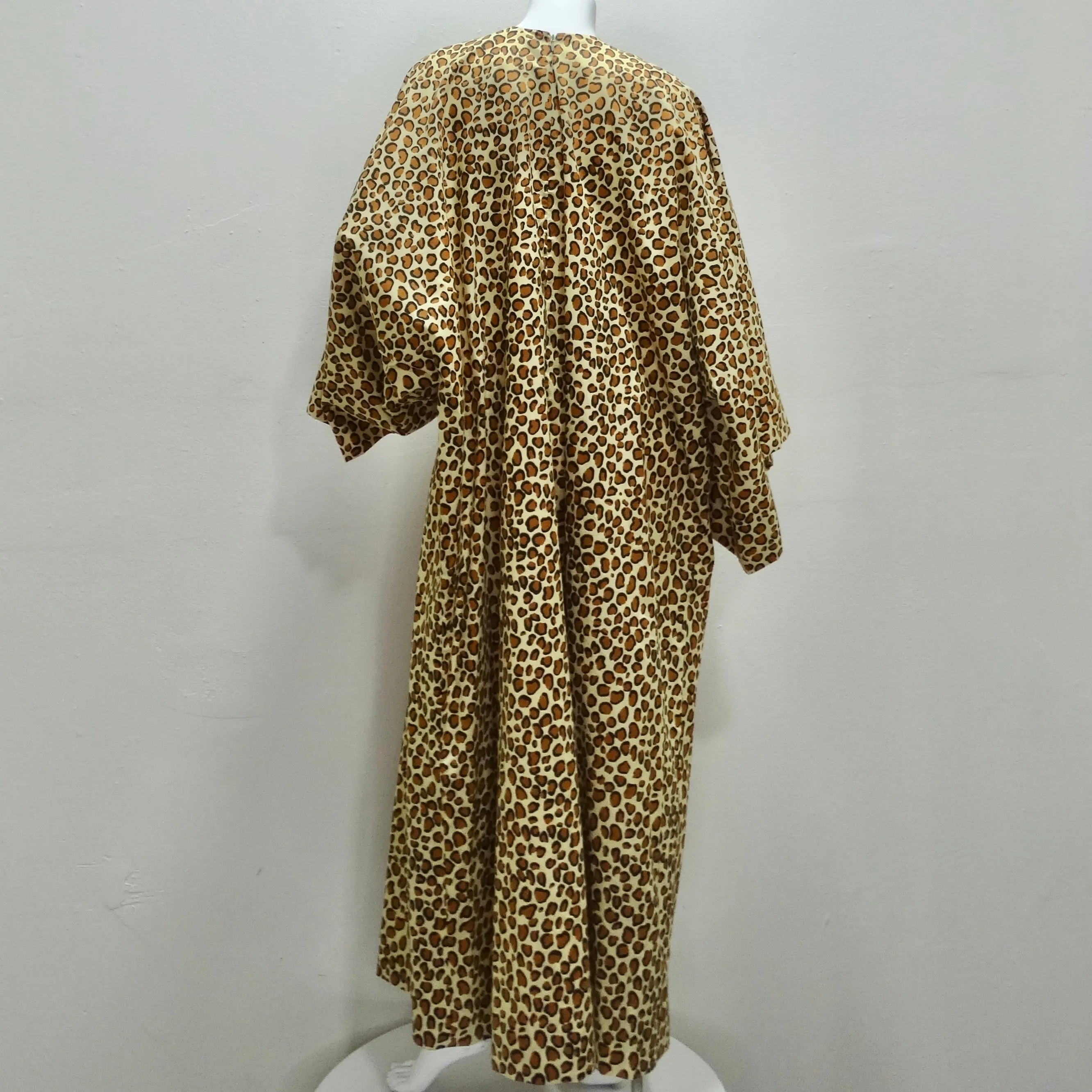 1980s Leopard Kaftan Dress
