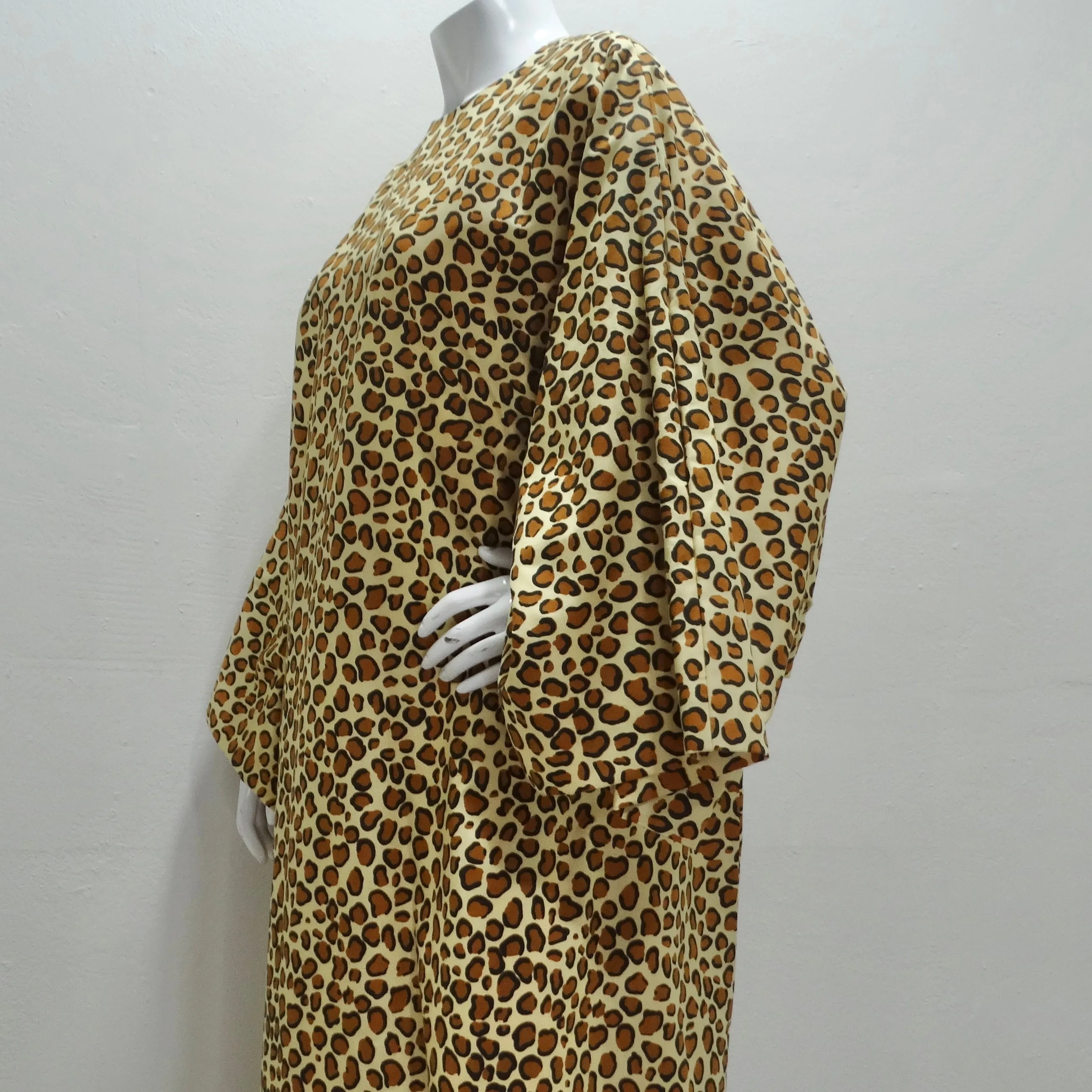 1980s Leopard Kaftan Dress