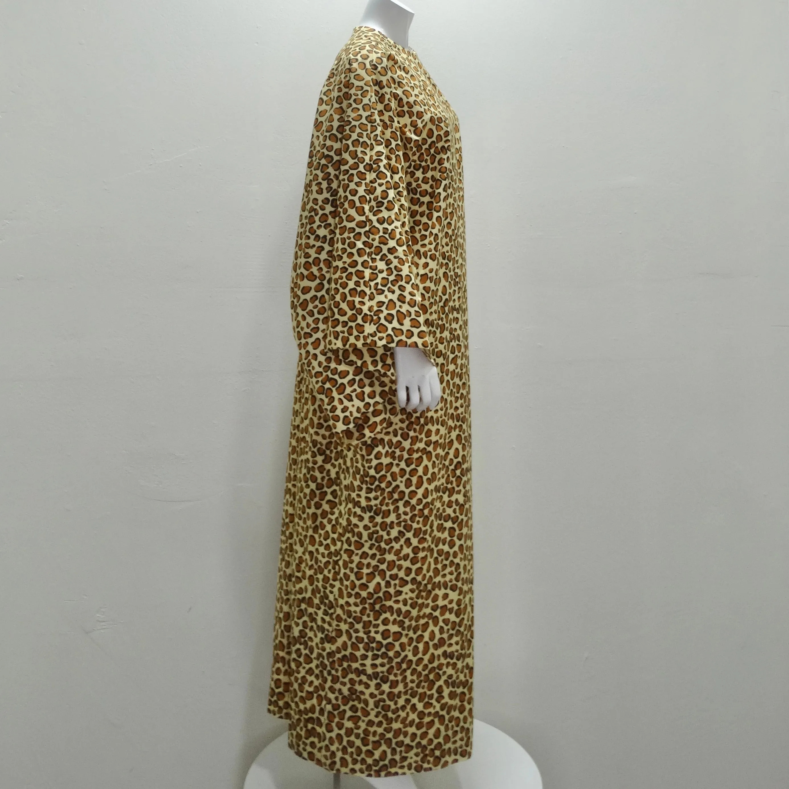 1980s Leopard Kaftan Dress
