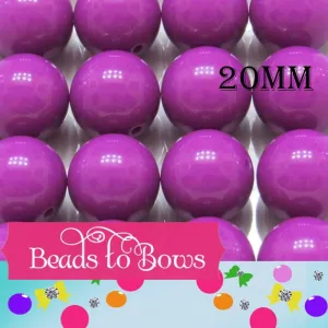 20mm Neon Purple BUBBLEGUM Beads Chunky Neon Purple Bead Neon Purple Gumball Bead Chunky Neon Purple Necklace Bead acrylic bubblegum bead