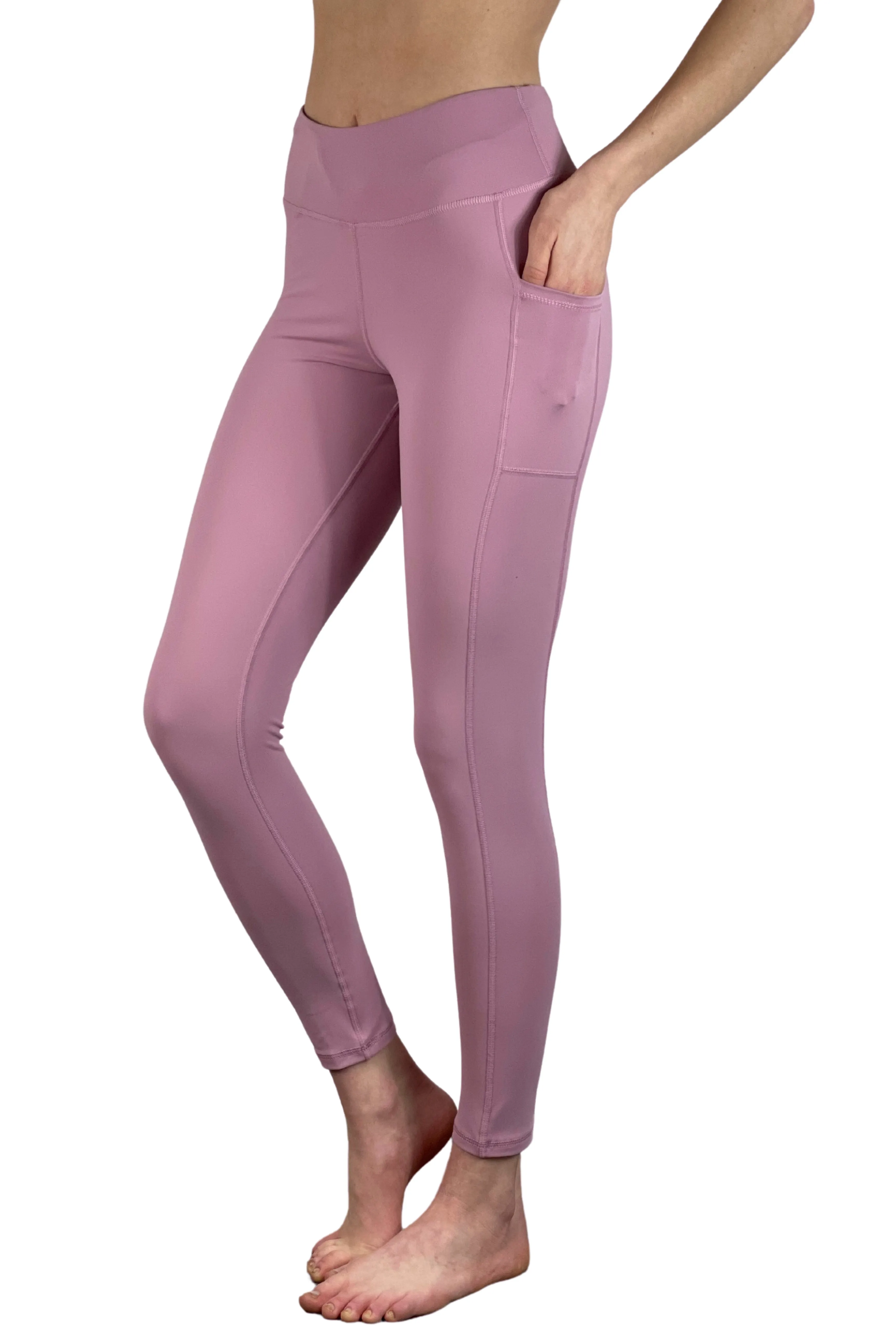 4202 - "On Cloud 9"  Cell Phone Pocket Legging/ Rose