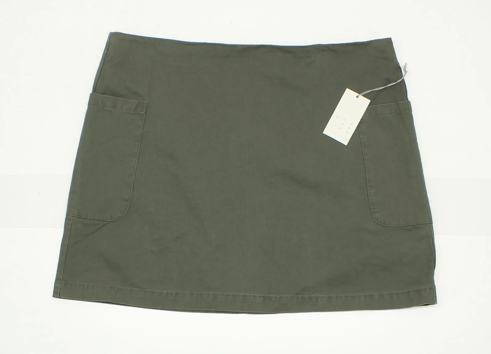 A New Day Casual A Line Mini Skirt Olive 18