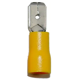 AIRNIX TERMINAL MDD 5.5-250 YELLOW MALE QUICK DISCONNECT, CRIMP, PVC INSULATED