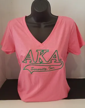 AKA (Tail design)V-NECK TEE (Grn)