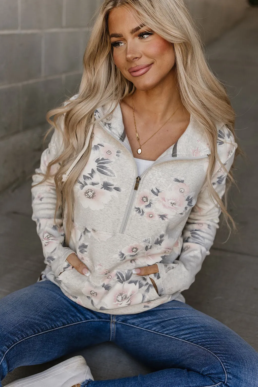 Ampersand Head Over Heels Halfzip Sweatshirt