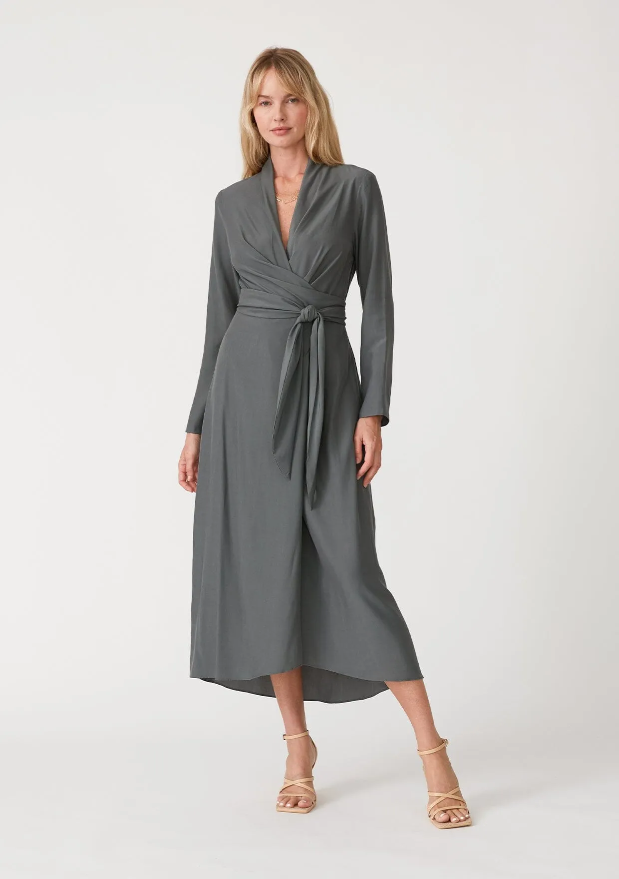 Anais Midi Wrap Dress