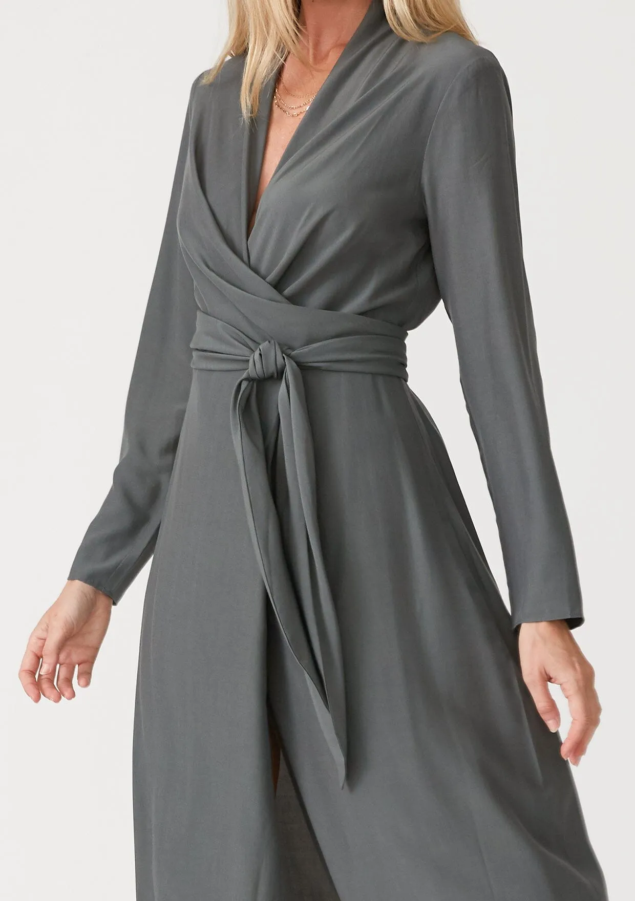 Anais Midi Wrap Dress
