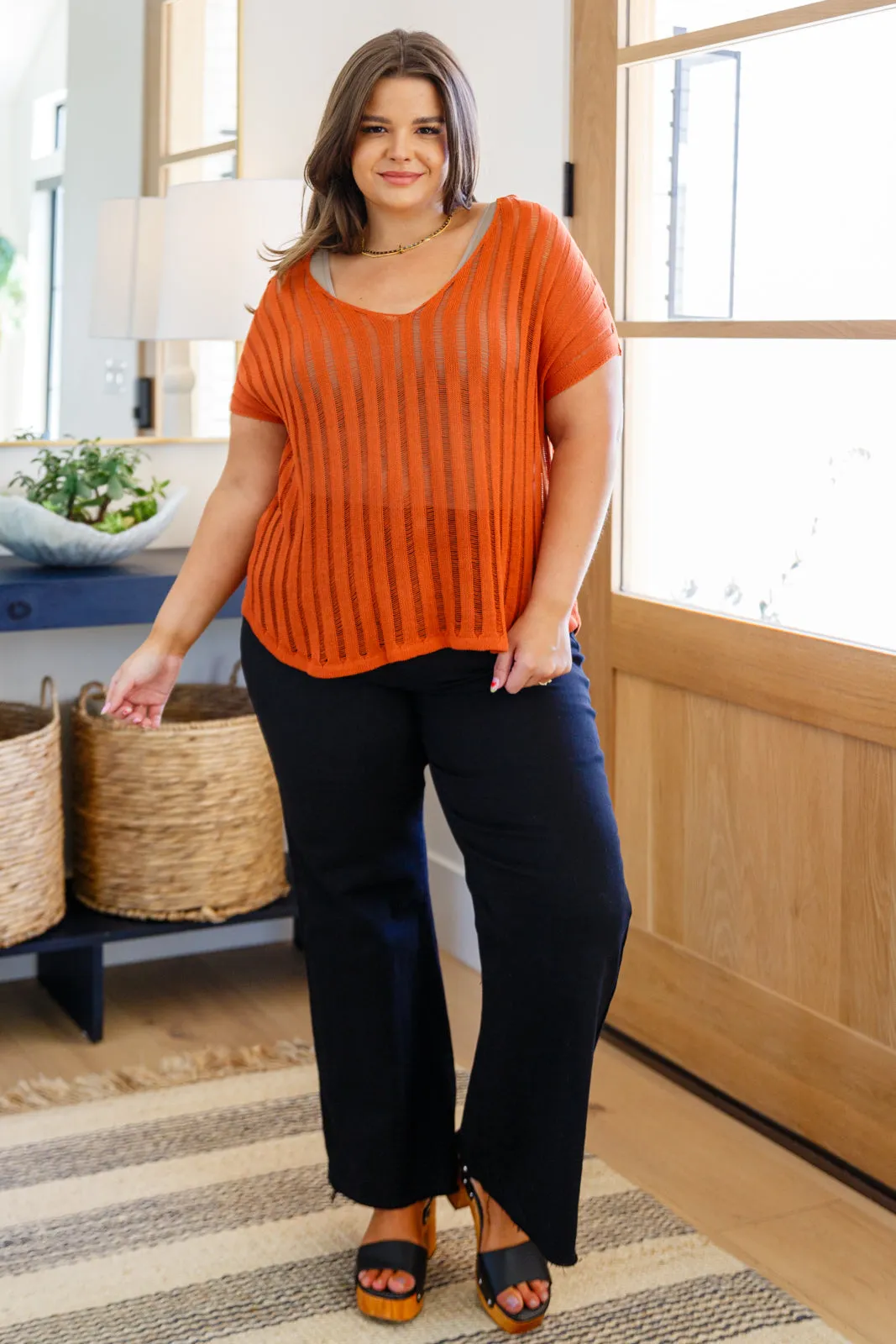 ANNIEWEAR August High Rise Wide Leg Crop Jeans in Black