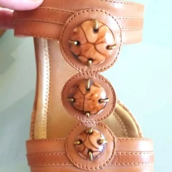 ANTONIO MELANI Leather Jeweled Platforms