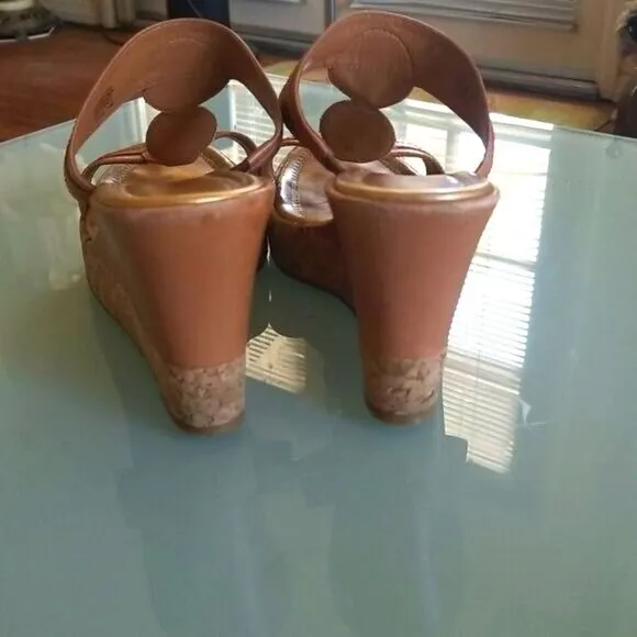 ANTONIO MELANI Leather Jeweled Platforms