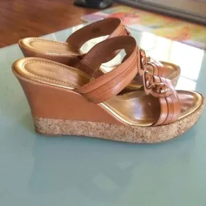 ANTONIO MELANI Leather Jeweled Platforms