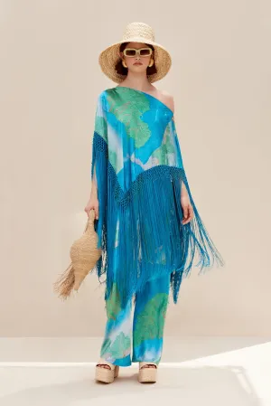 Ashanti Long Top - Landscape Print