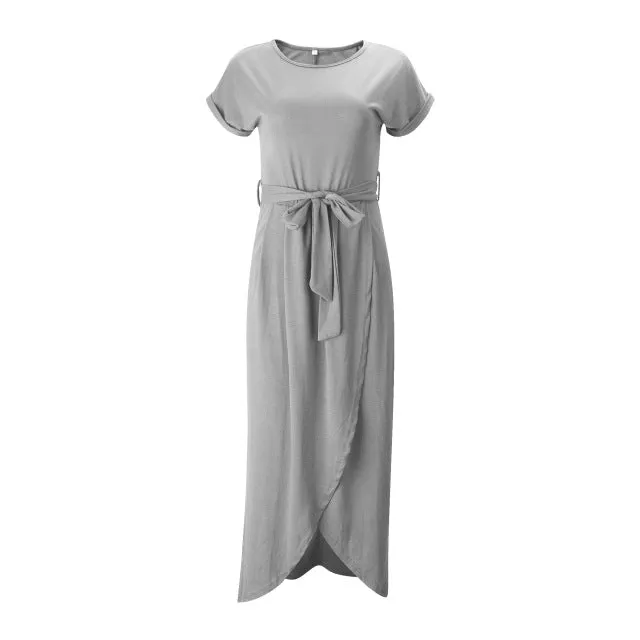 Asymmetrical Half Wrap Dress