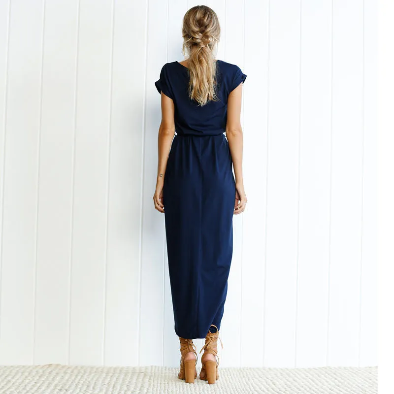 Asymmetrical Half Wrap Dress
