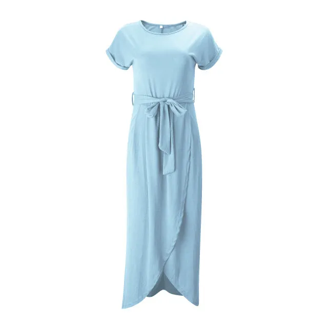 Asymmetrical Half Wrap Dress