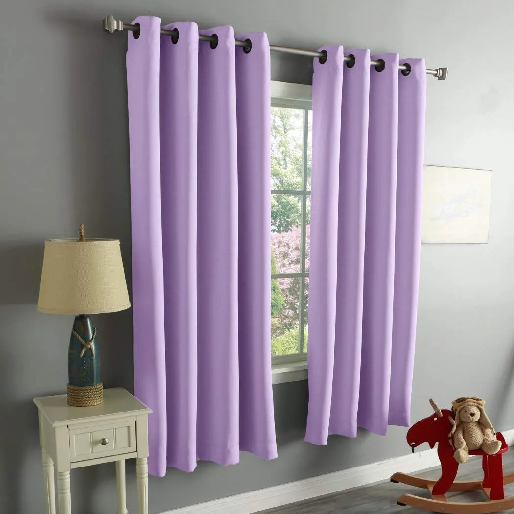 Aurora Home Grommet Top Thermal Insulated Blackout Curtain Panel Pair