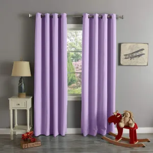 Aurora Home Grommet Top Thermal Insulated Blackout Curtain Panel Pair