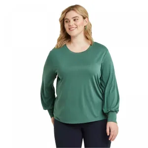 Ava & Viv Women's Plus Size Long Sleeve Crewneck Sandwash Top