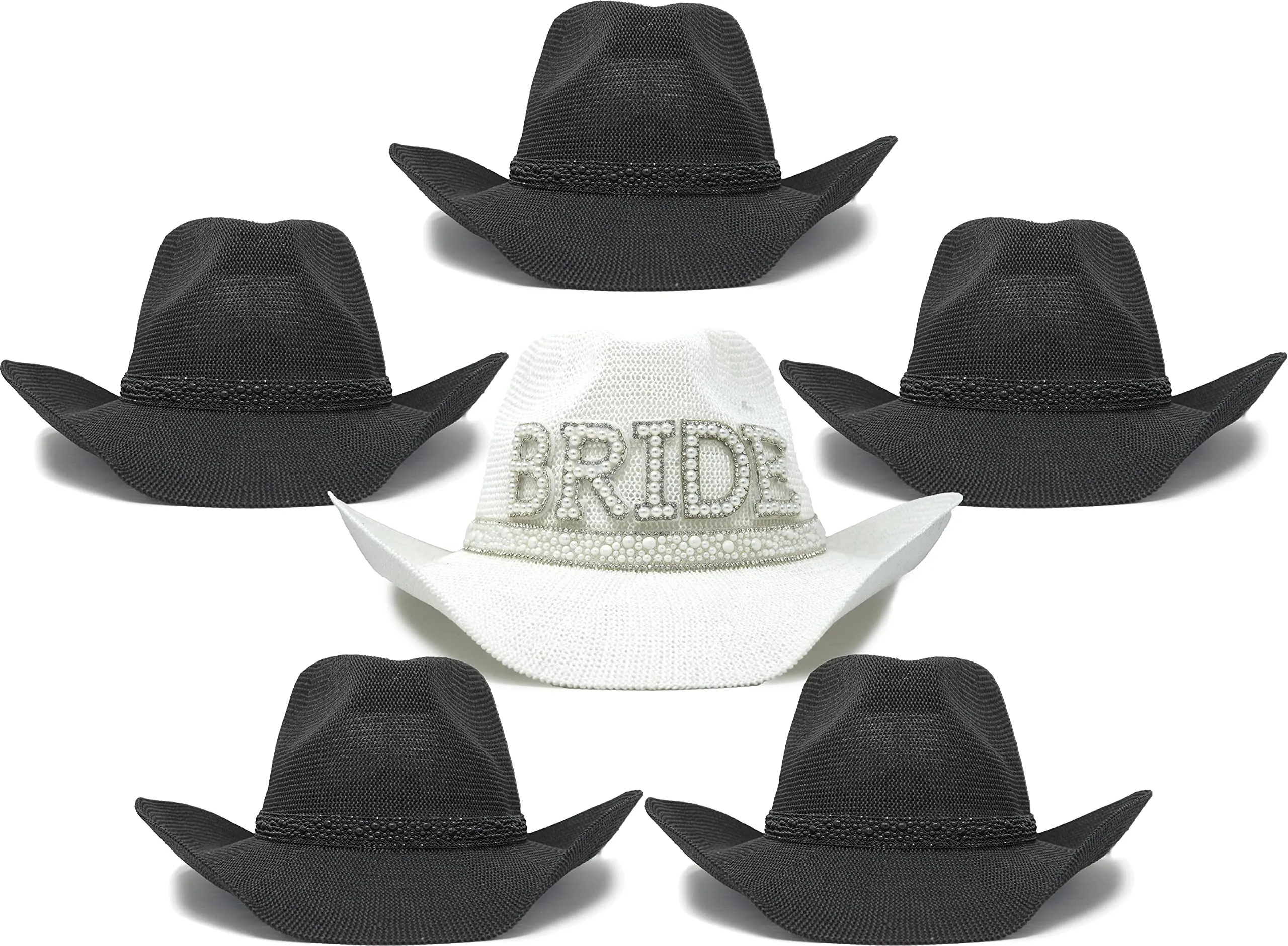 Bachelorette Straw Cowboy Hat by Funky Junque