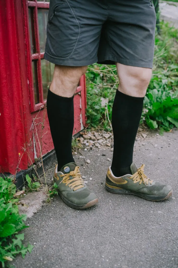 Banana Merino Thin-Knit Tech Ride/Ski Long Sock