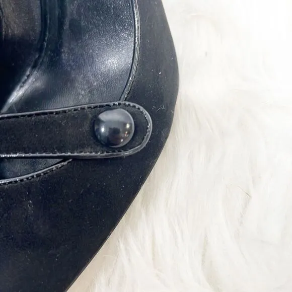 Banana Republic Nelda Black Suede Heels 6.5