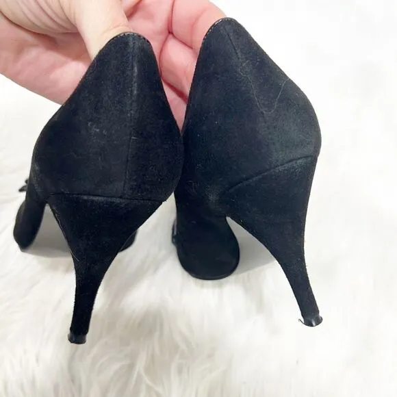 Banana Republic Nelda Black Suede Heels 6.5