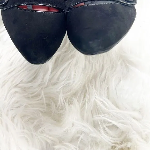 Banana Republic Nelda Black Suede Heels 6.5