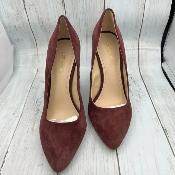 BCBG Generation Women’s Burgundy Suede Pumps SZ 8.5