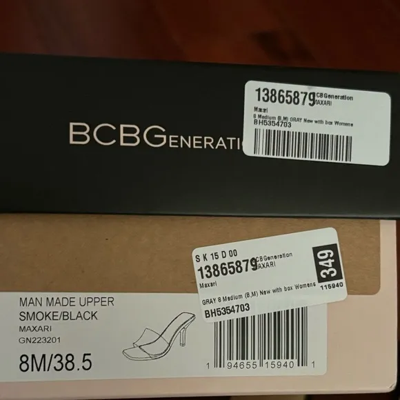 BCBGGeneration Black Smoke Maxari heels