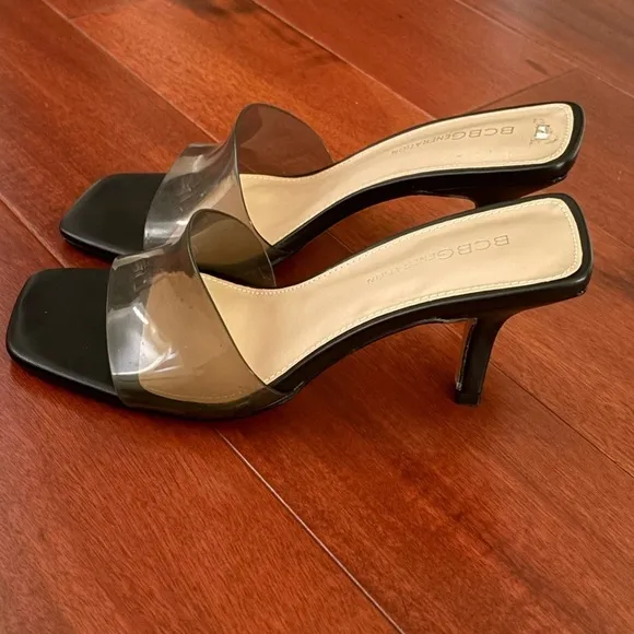 BCBGGeneration Black Smoke Maxari heels
