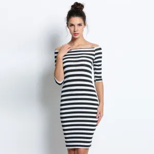 Bodycon Dress - Striped