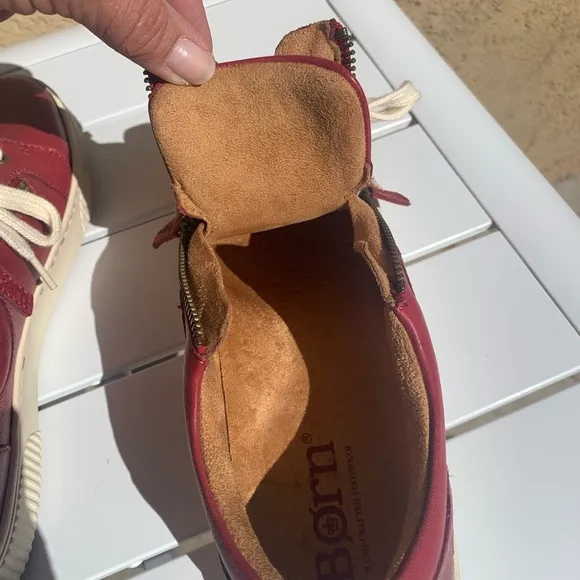 Born red leather sneakers size 9.5M