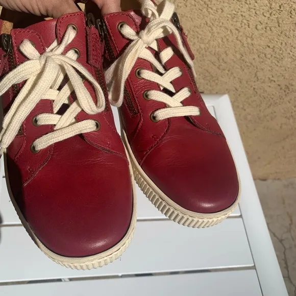 Born red leather sneakers size 9.5M