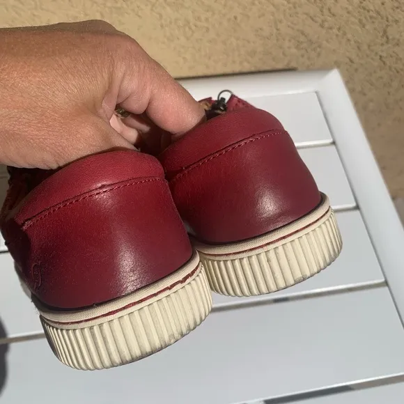 Born red leather sneakers size 9.5M