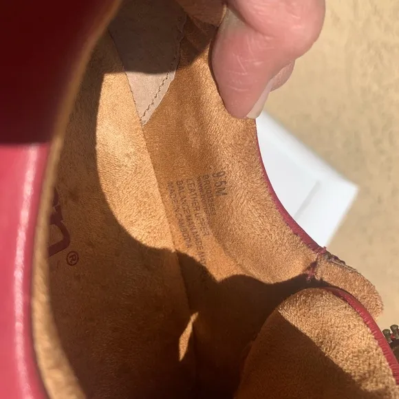 Born red leather sneakers size 9.5M