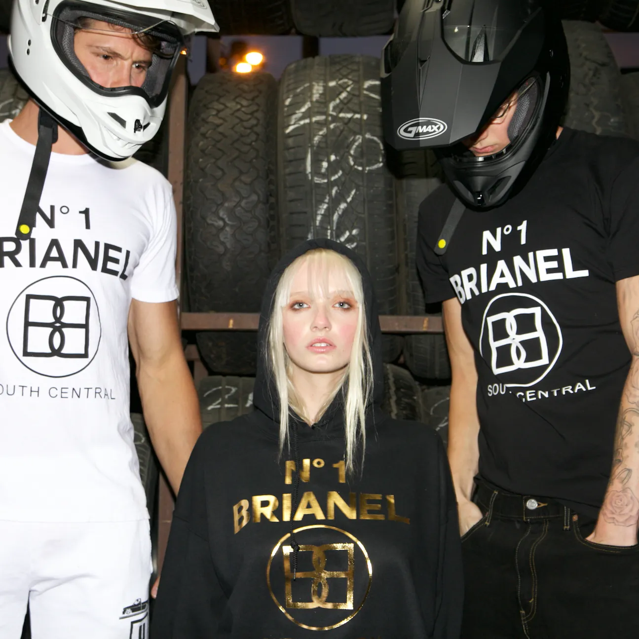 BRIANEL GOLD FOIL HOODIE