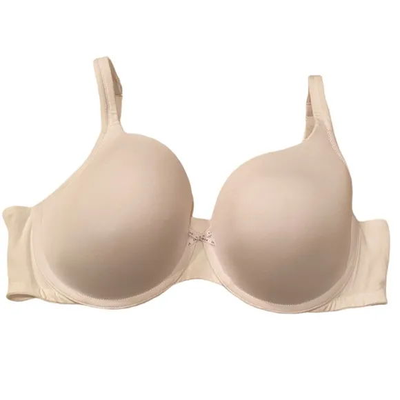 Cacique Lightly Lined T-shirt Bra by Lane Bryant White Size 44D