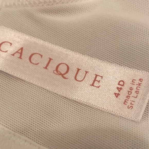 Cacique Lightly Lined T-shirt Bra by Lane Bryant White Size 44D