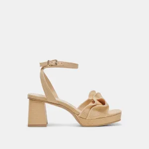 CHEER HEELS LT NATURAL RAFFIA - re:vita