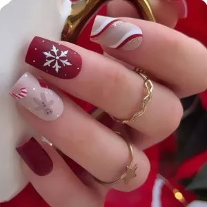 Christmas Square matte snow and waves