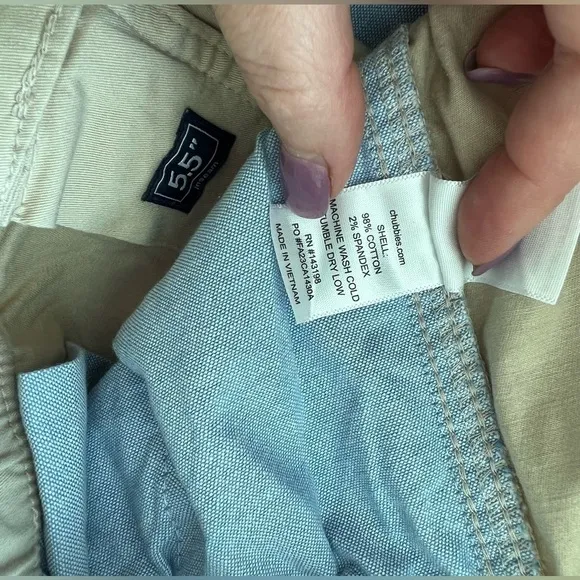 chubbies The Khakinators 5.5&quot;' Originals Stretch Twill Short NWT