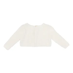 Chunky knit white shrug by Lilette