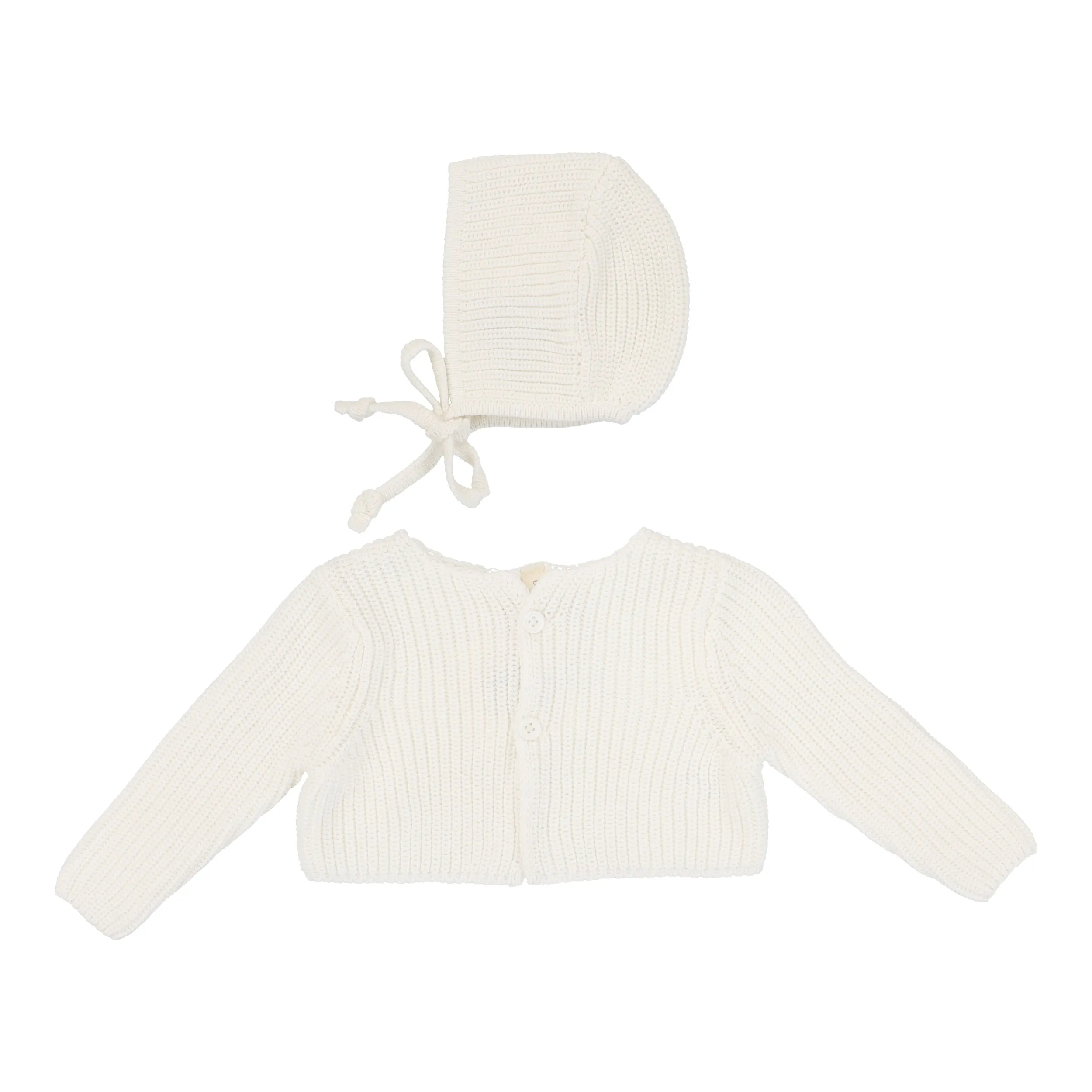 Chunky knit white shrug by Lilette