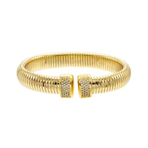 Chunky Pave Open Snake Chain Bracelet